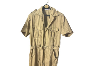 Vintage 70's tan men's coveralls jumpsuit L