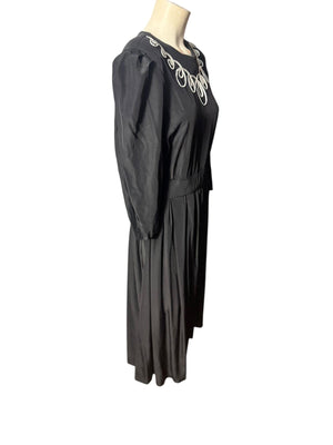 Vintage 80's black & white dress 10 Ultra Dress