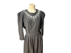 Vintage 80's black & white dress 10 Ultra Dress