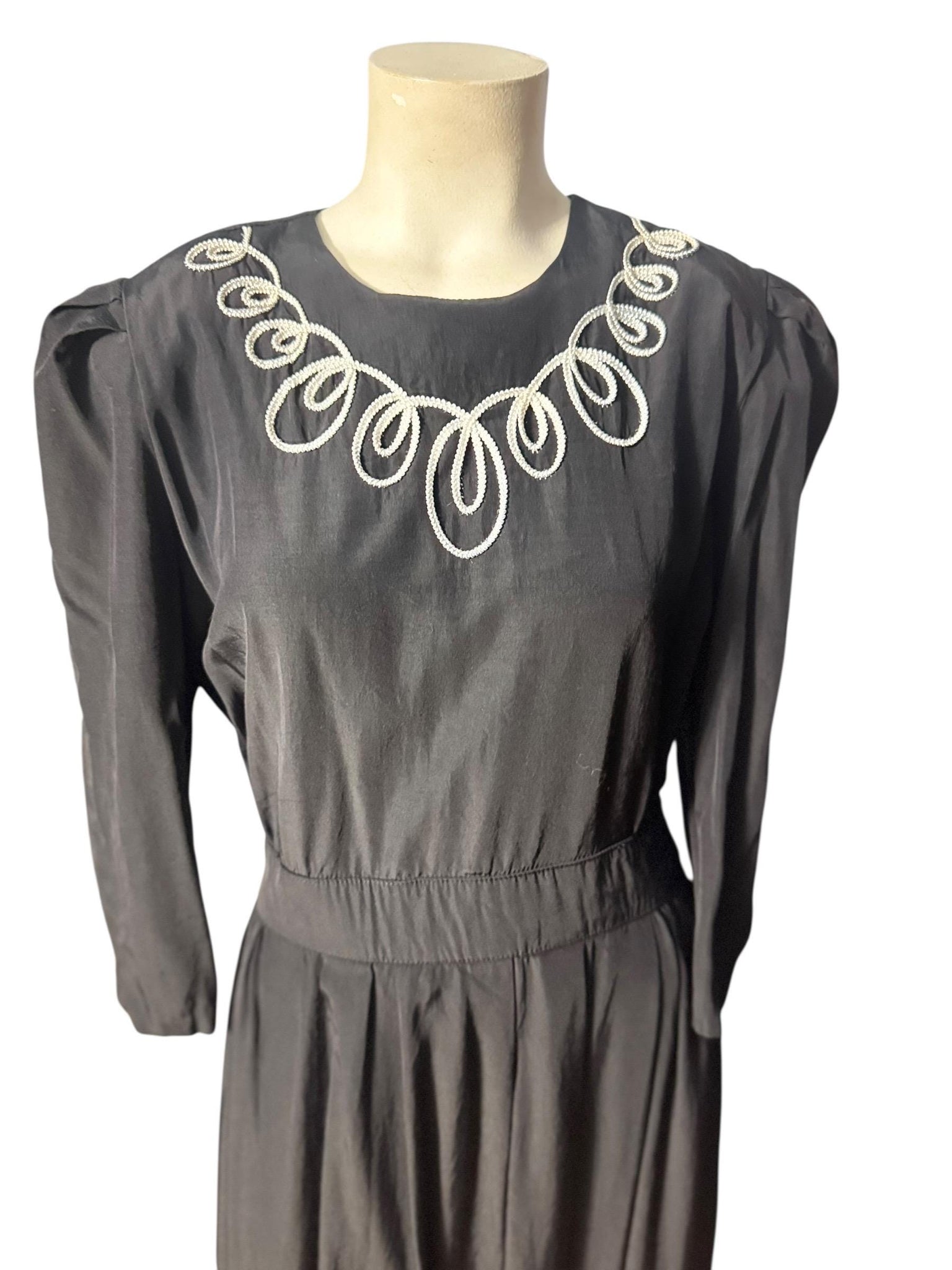 Vintage 80's black & white dress 10 Ultra Dress