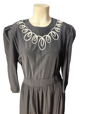 Vintage 80's black & white dress 10 Ultra Dress