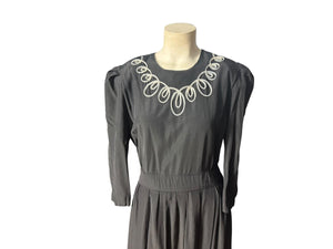Vintage 80's black & white dress 10 Ultra Dress