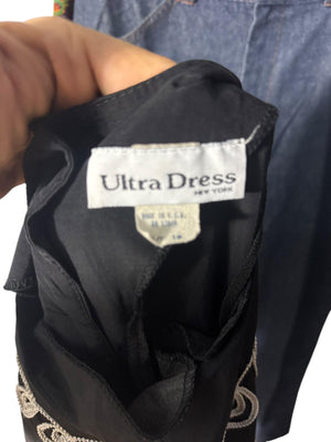 Vintage 80's black & white dress 10 Ultra Dress