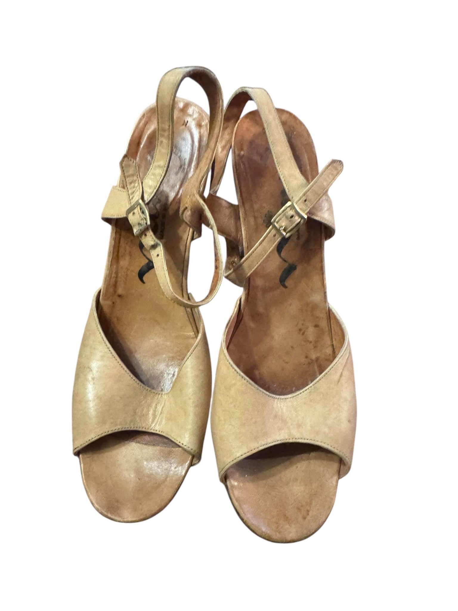 Vintage 70's wwod heel shoes 9 N Nina