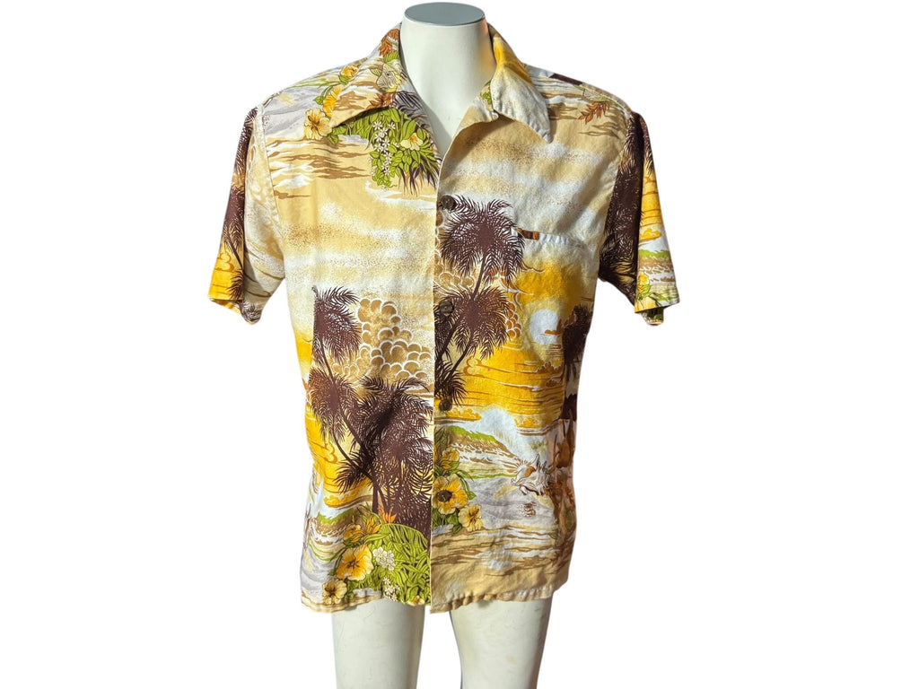 Vintage 60's Hawaiian shirt M L Diamond Head