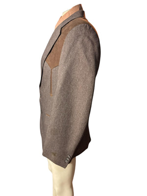 Vintage brown western suit jacket 40 R Papano West