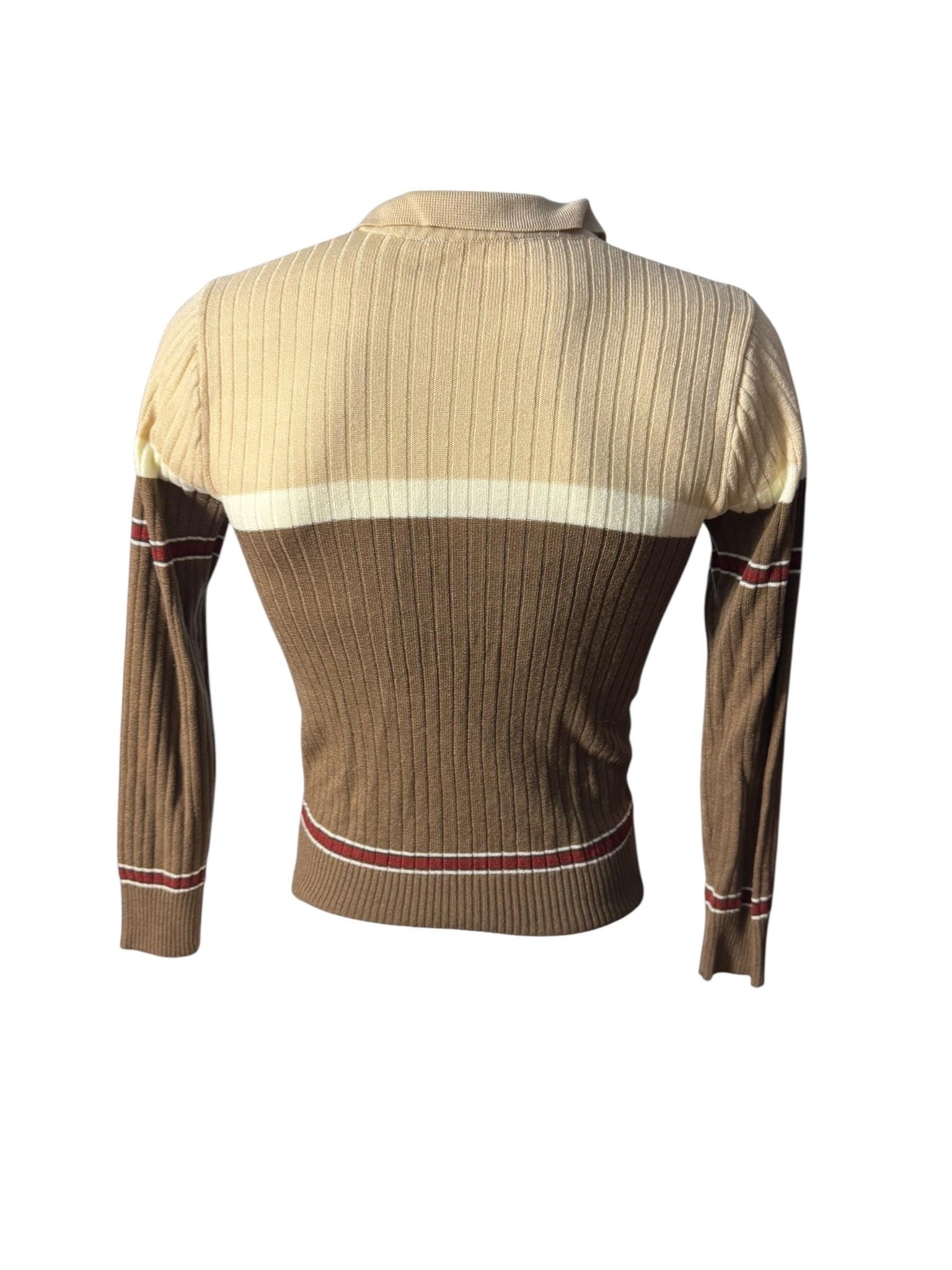 Vintage 70's men’s brown striped sweater S