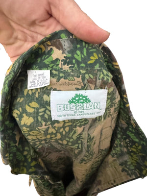 Vintage 80's men's camo shirt M Bushlan