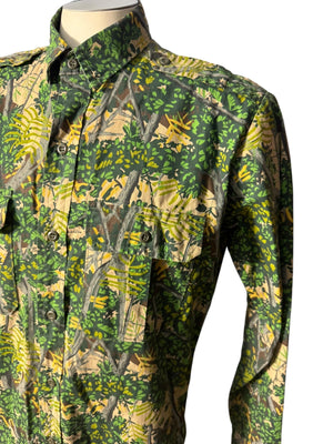Vintage 80's men's camo shirt M Bushlan