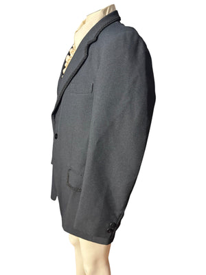 Vintage 70's black tuxedo suit jacket 44 S