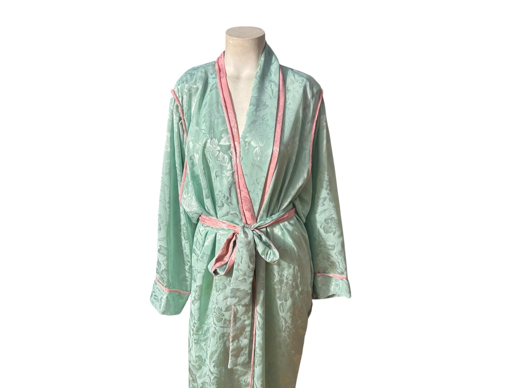 Vintage 80's Bill Tice green robe L