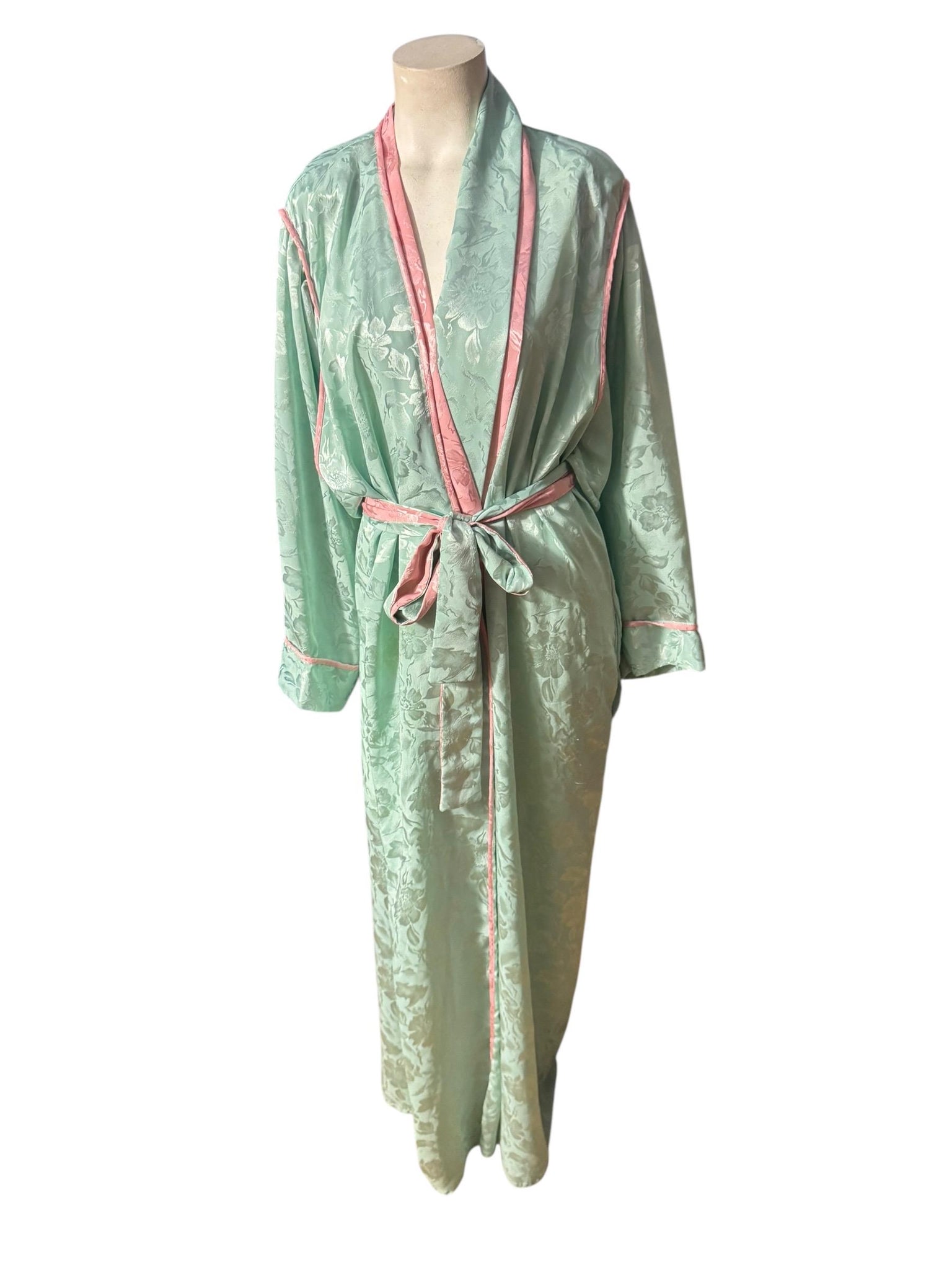 Vintage 80's Bill Tice green robe L
