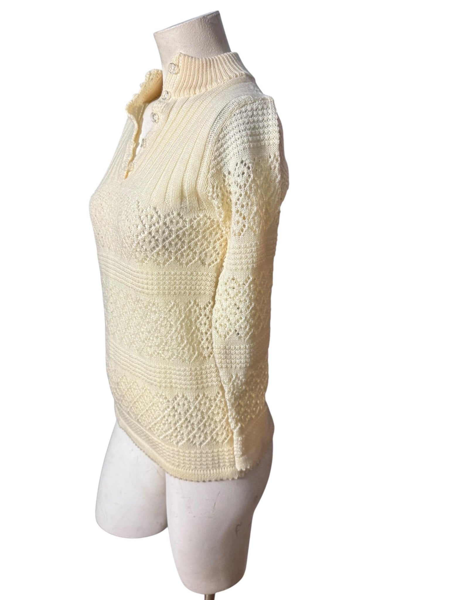 Vintage 80's off white sweater M Menuet