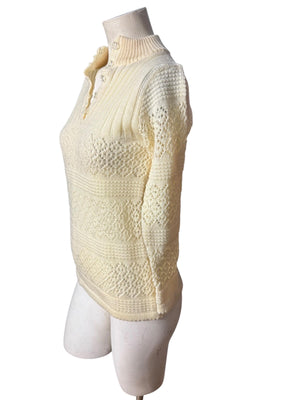Vintage 80's off white sweater M Menuet