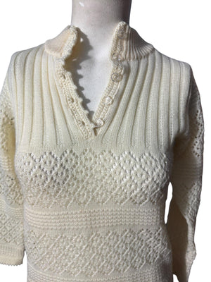Vintage 80's off white sweater M Menuet