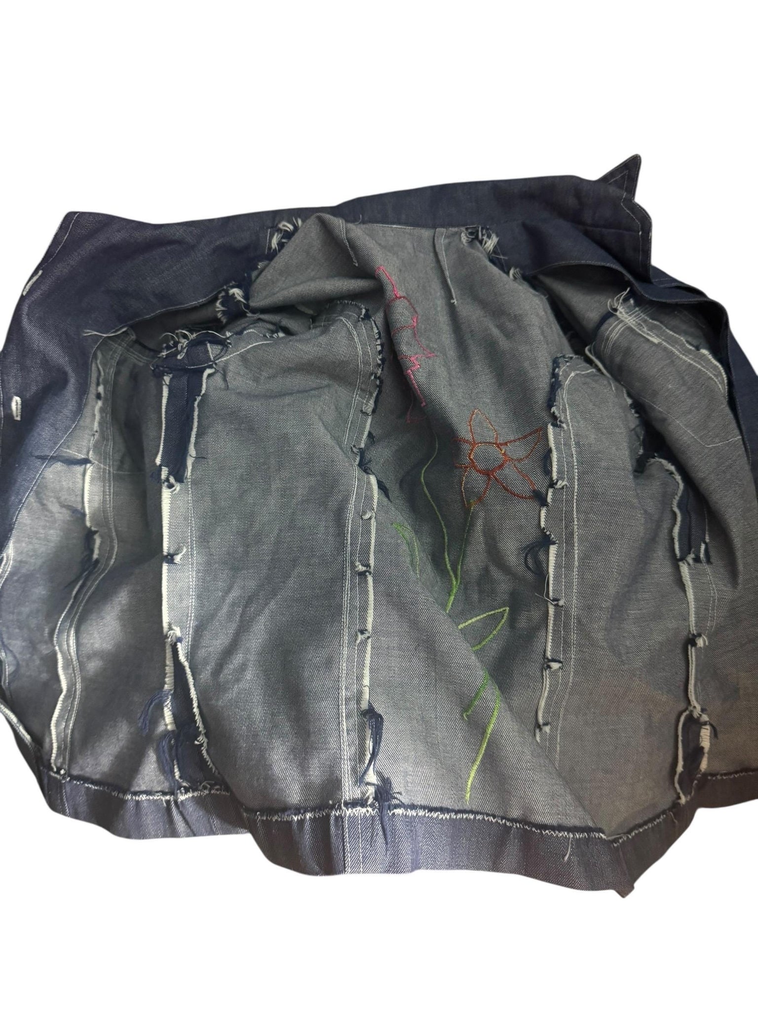 Vintage 70's embroidered jean jacket S