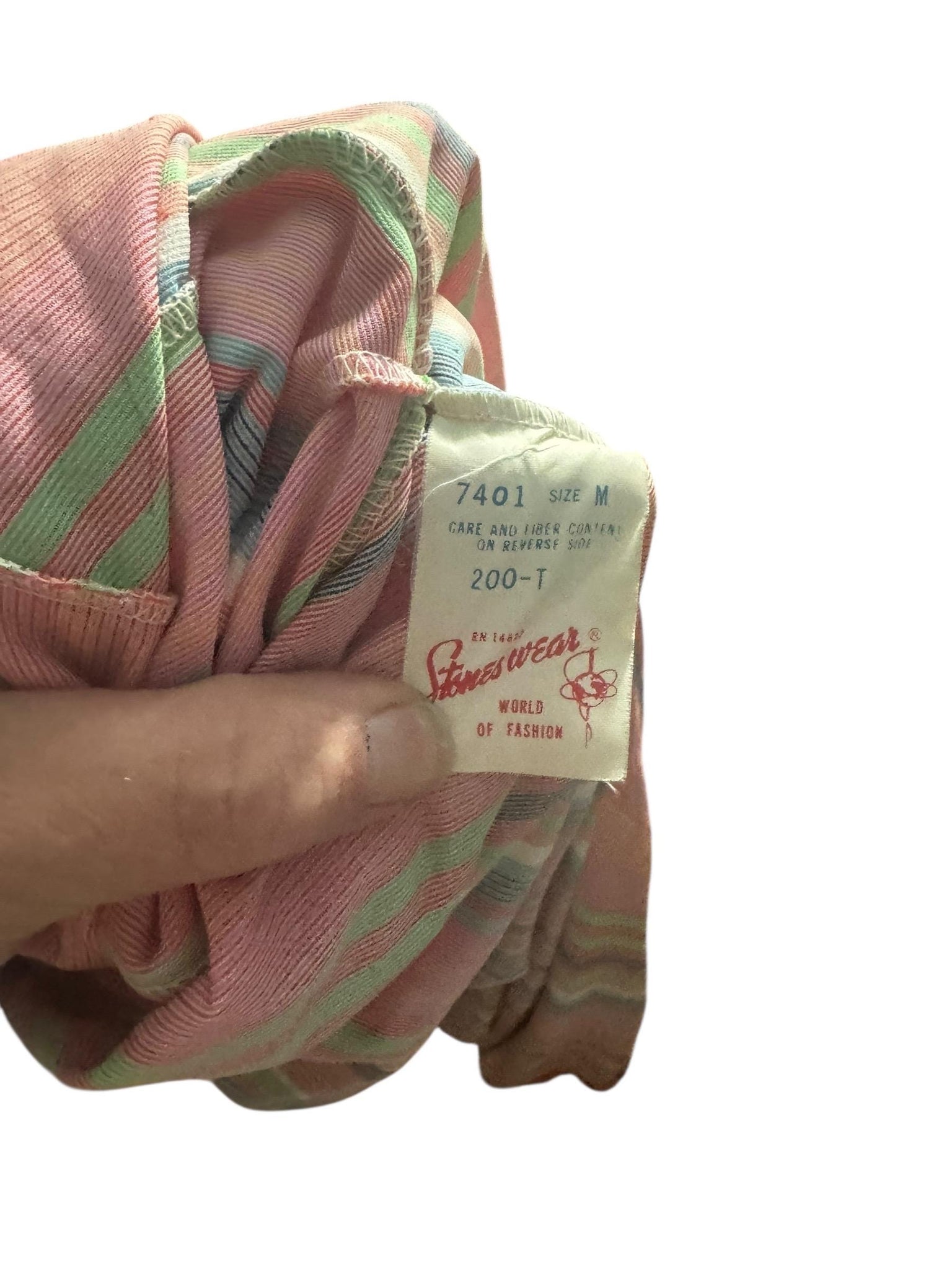 Vintage 70’s terry striped caftan dress robe M Stones wear