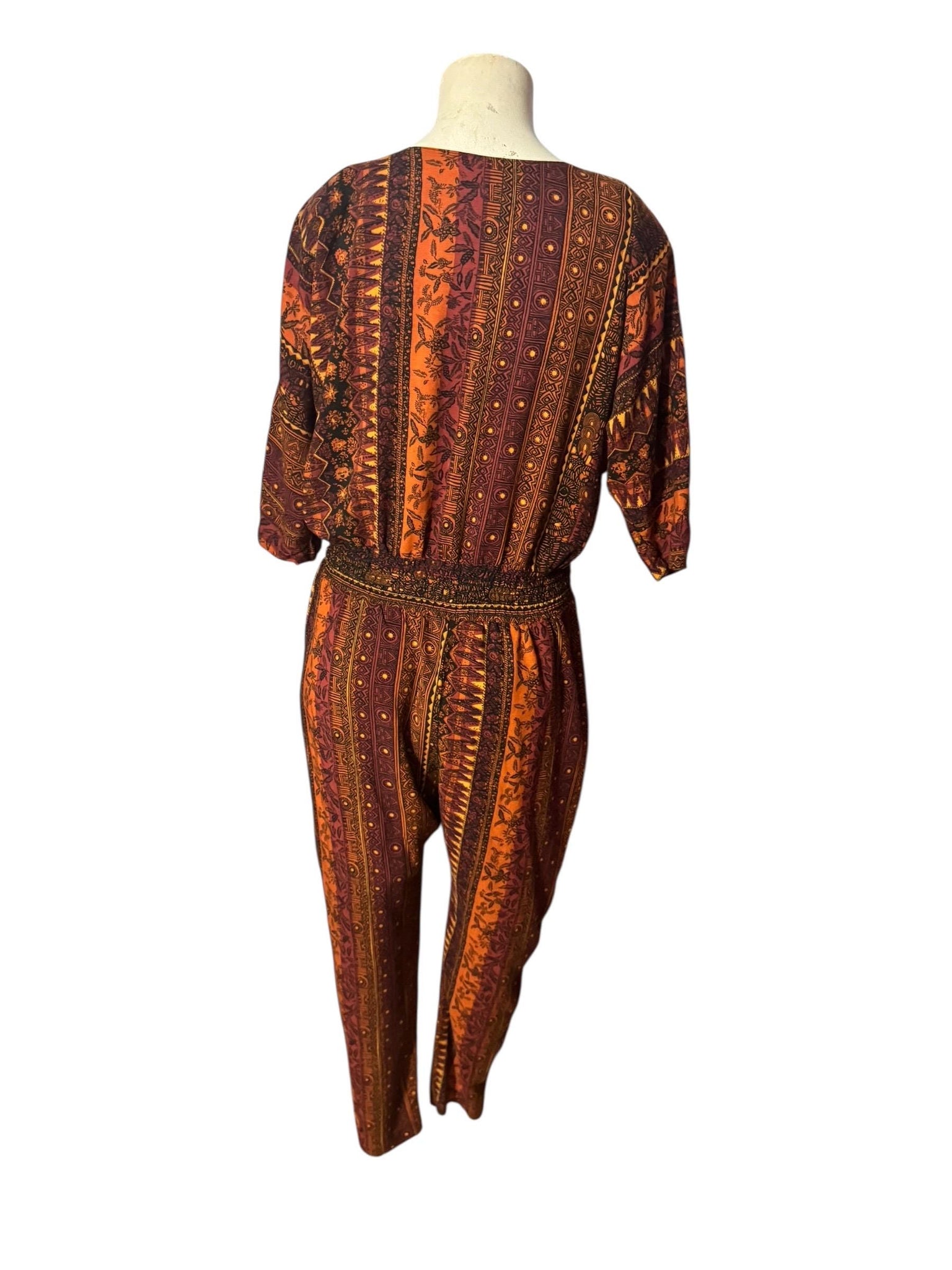 Vintage 80's black & brown jumpsuit 10 En Focus