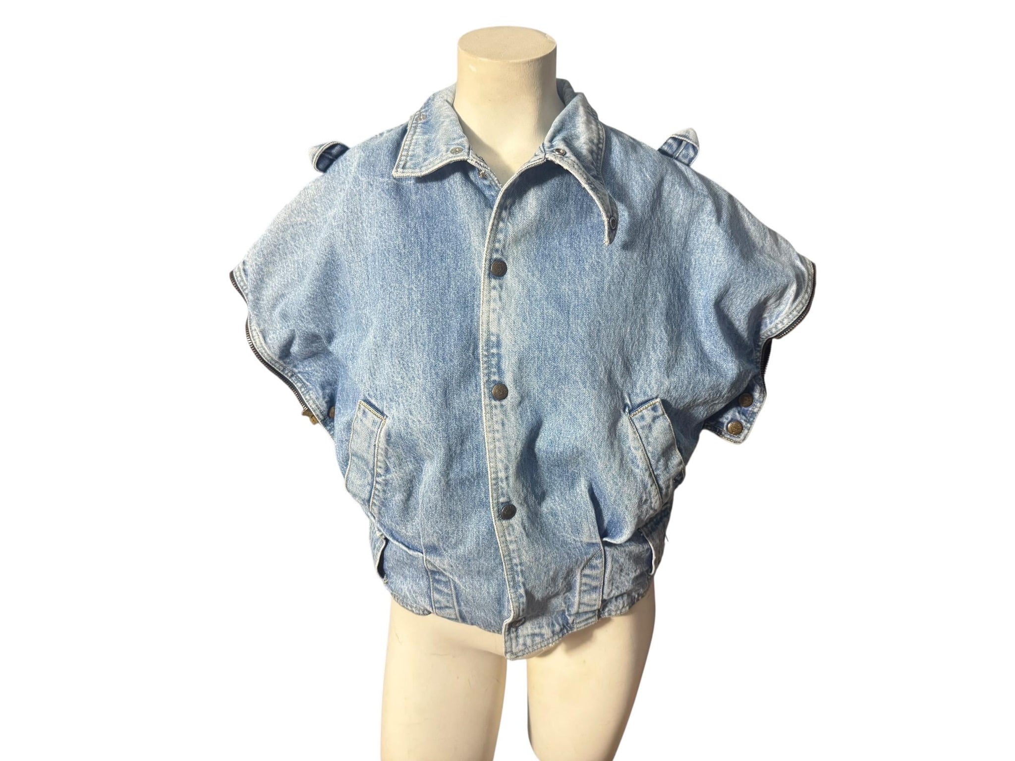 Vintage 80's jean Guess jacket vest S