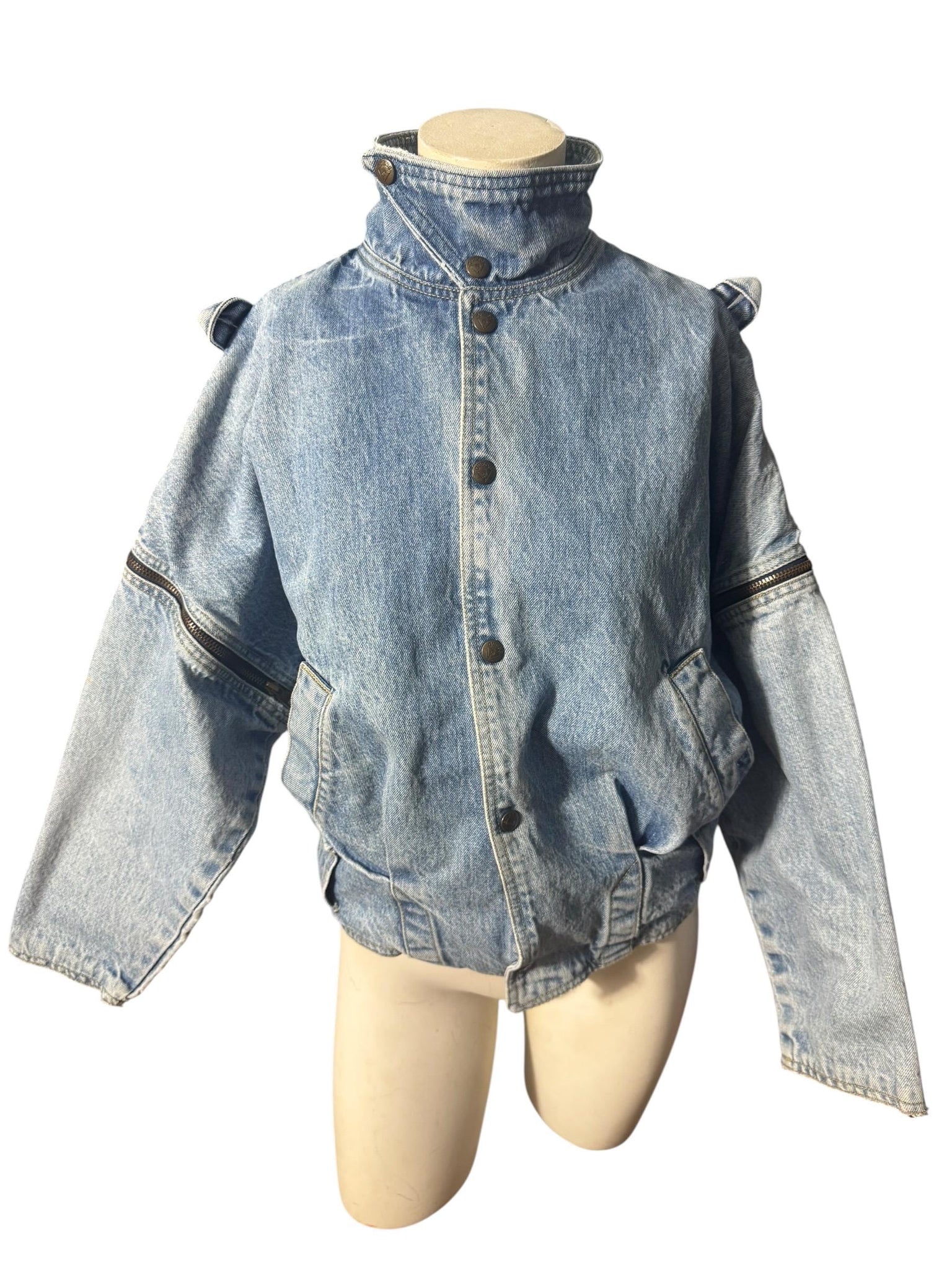 Vintage 80's jean Guess jacket vest S