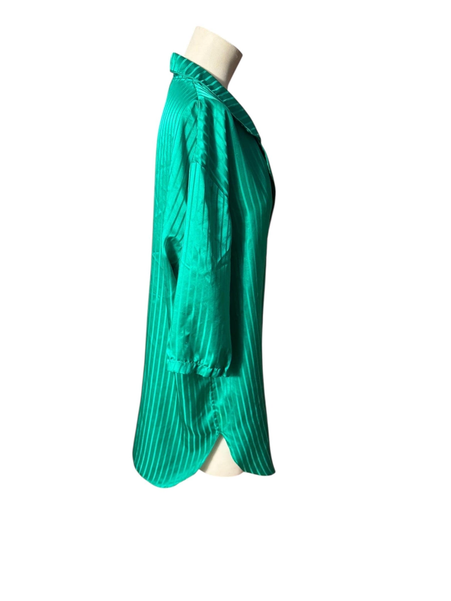 Vintage 80's green Lucie Ann 11 nightgown shirt L