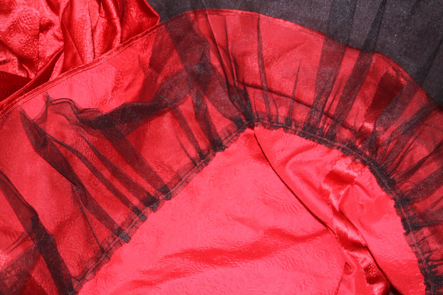 Vintage red 1950's full skirt Dress M